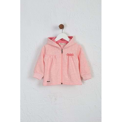 Kız Çocuk Hırka Hazır Papatyalı - Pembe Melanj (74/98)