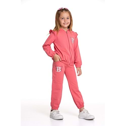 Kız Çocuk Takım B Baskılı - Kiremit (98/122)