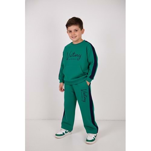 Erkrk Çocuk Baskılı Takım - Mint Yeşili - (98/122)