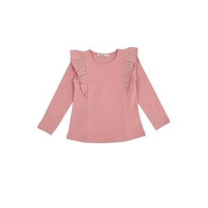 Kız Çocuk Sweat Fırfırlı - Gül Kurusu (98/122)