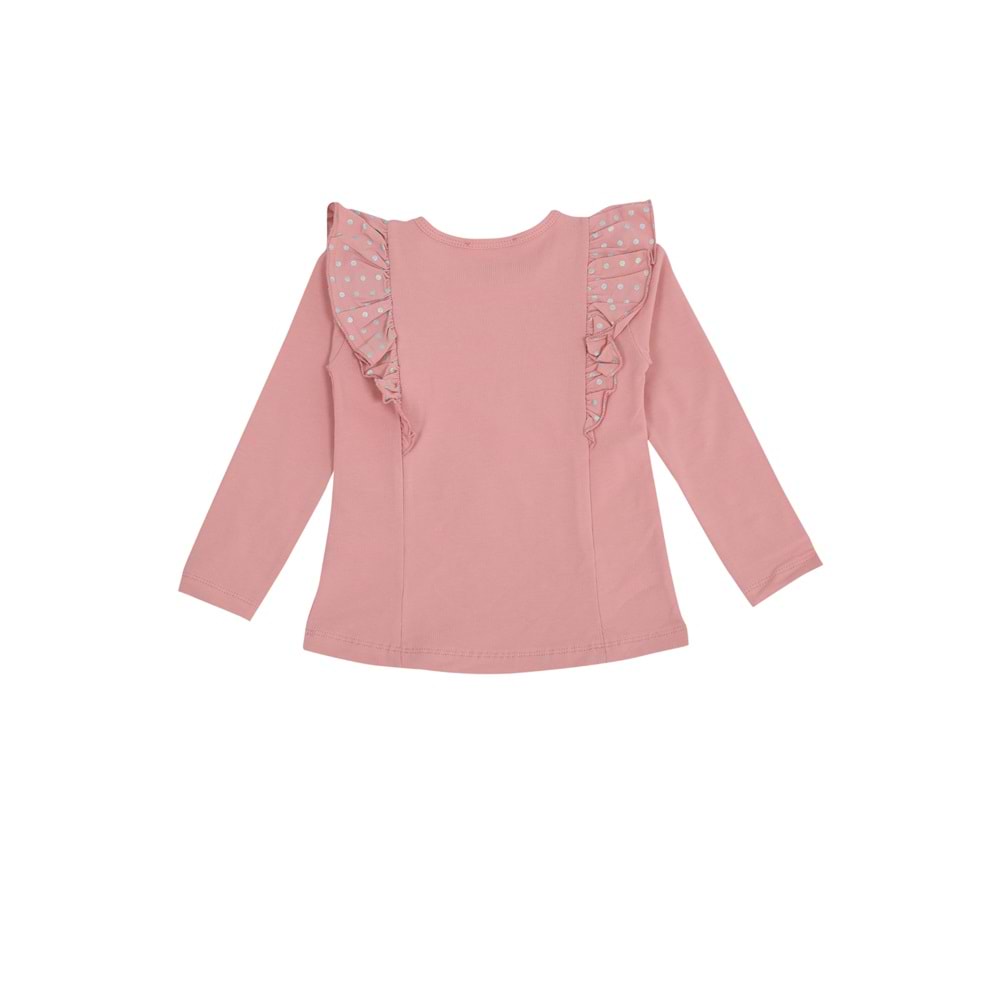 Kız Çocuk Sweat Fırfırlı - Gül Kurusu (98/122)