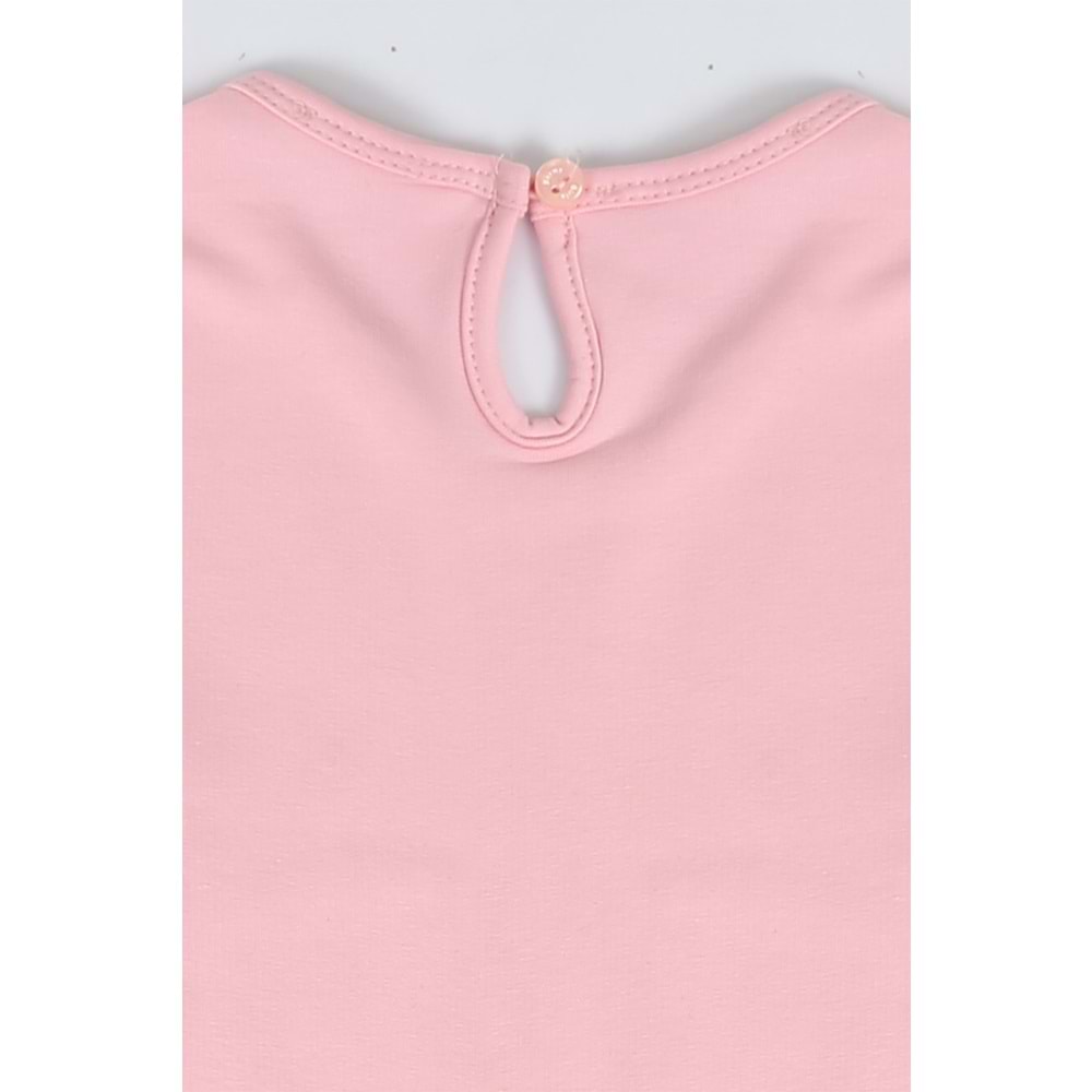 Kız Çocuk Elbise Barbie Baskılı - Bebe Pembe (116/140)