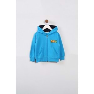 Erkek Çocuk Hırka Dinozorlar Baskılı - Mavi (92/116)