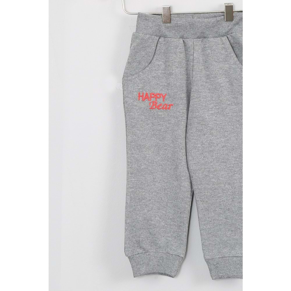 Erkek Çocuk Happy Nakışlı Eşofman Takımı - Oranj (86/110)